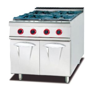 4 Head Open Flame Stove with Oven