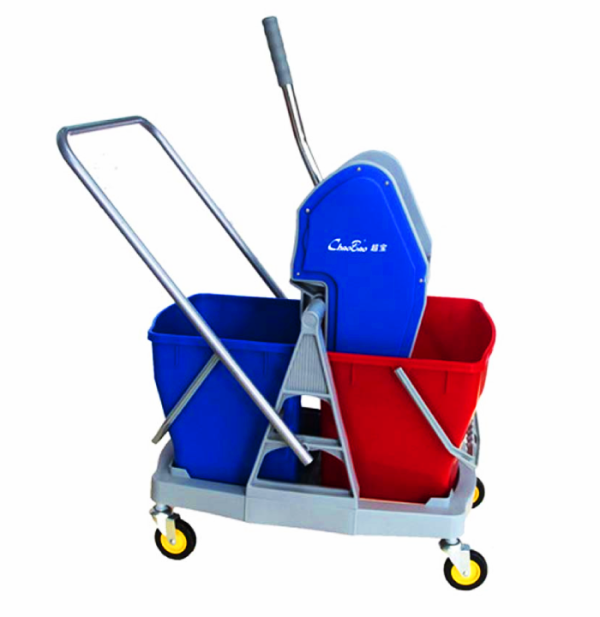 H3 Double Mop Wringer Trolley 36L