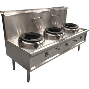 Waterless 3 Hole Wok LPG