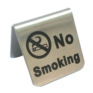 No smoking stainless steel table stand